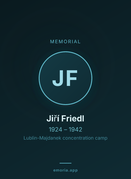 Memorial portrait of Jiří Friedl