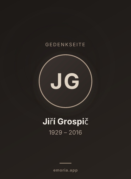 Gedenkportrait von Jiří Grospič
