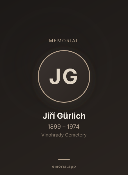 Memorial portrait of Jiří Gürlich