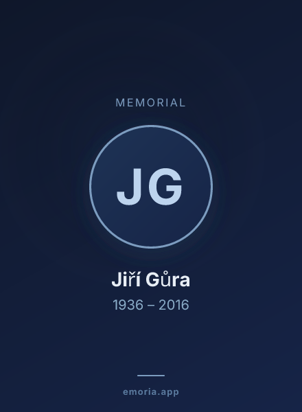 Memorial portrait of Jiří Gůra