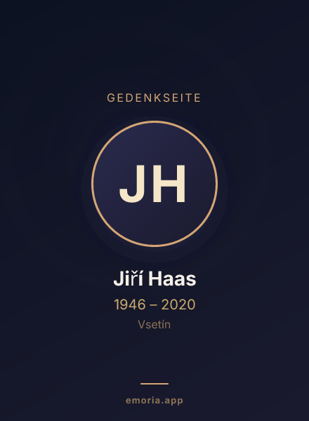 Gedenkportrait von Jiří Haas