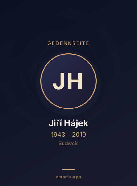 Gedenkportrait von Jiří Hájek