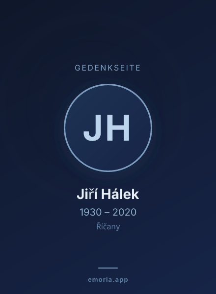 Gedenkportrait von Jiří Hálek