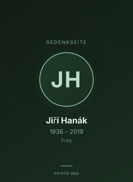 Gedenkportrait von Jiří Hanák