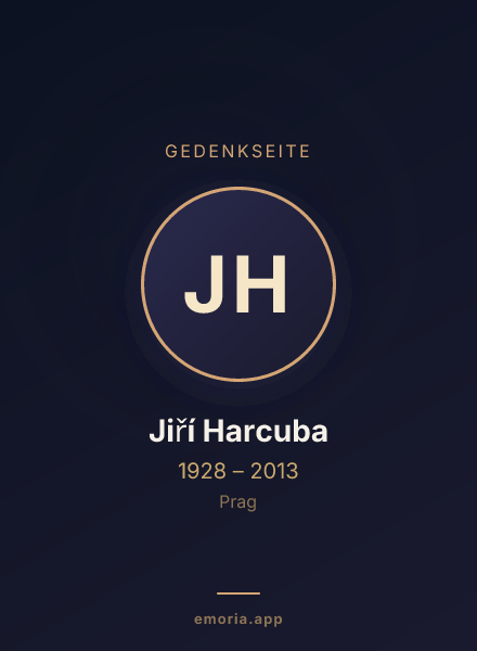 Gedenkportrait von Jiří Harcuba