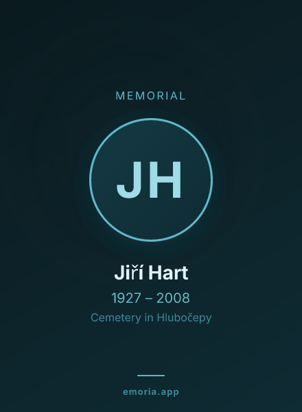 Memorial portrait of Jiří Hart
