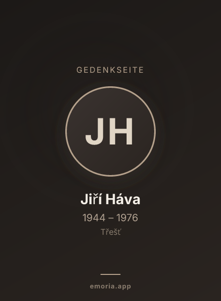 Gedenkportrait von Jiří Háva