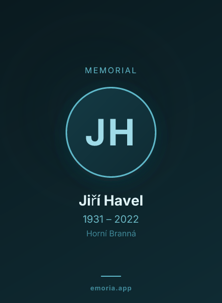Memorial portrait of Jiří Havel