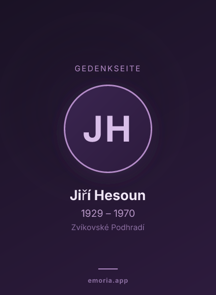 Gedenkportrait von Jiří Hesoun