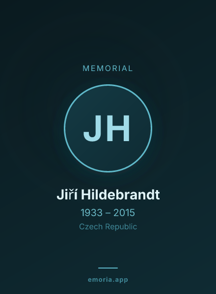Memorial portrait of Jiří Hildebrandt