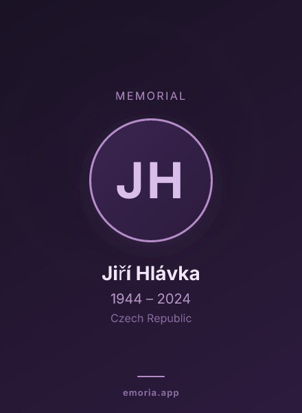 Memorial portrait of Jiří Hlávka