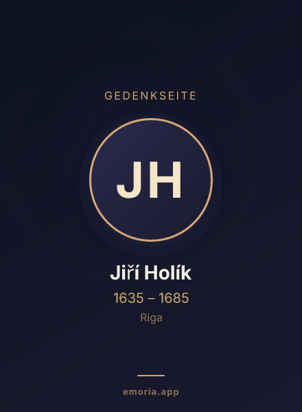 Gedenkportrait von Jiří Holík