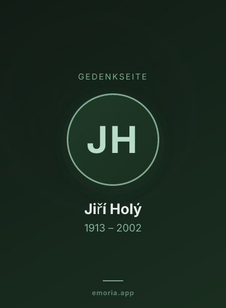 Gedenkportrait von Jiří Holý