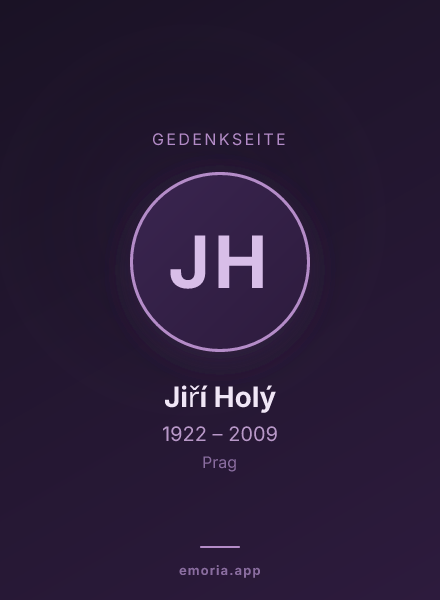 Gedenkportrait von Jiří Holý