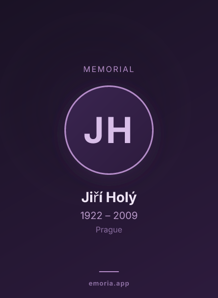 Memorial portrait of Jiří Holý