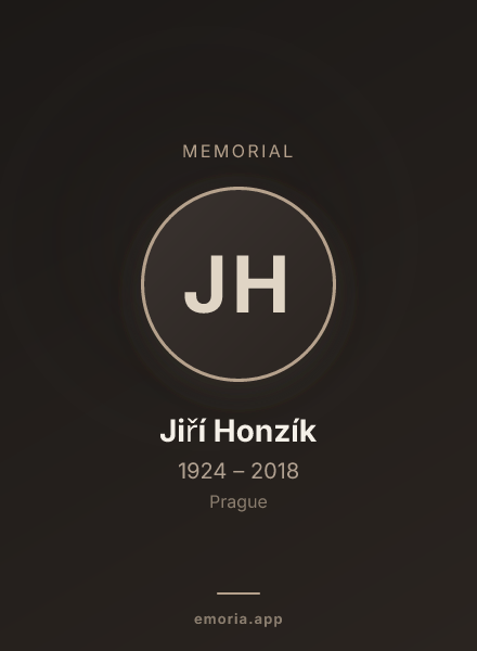 Memorial portrait of Jiří Honzík