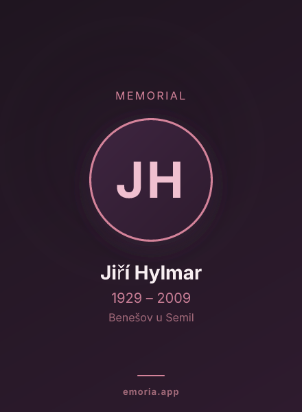 Memorial portrait of Jiří Hylmar