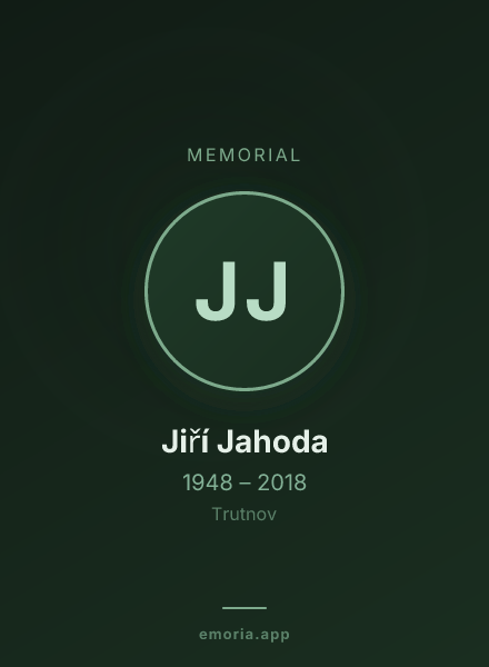 Memorial portrait of Jiří Jahoda