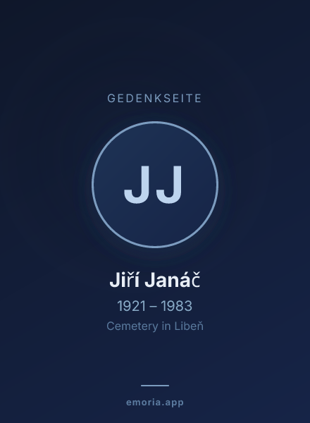 Gedenkportrait von Jiří Janáč