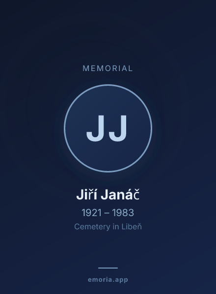 Memorial portrait of Jiří Janáč