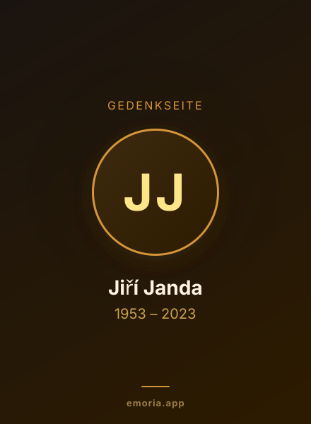 Gedenkportrait von Jiří Janda