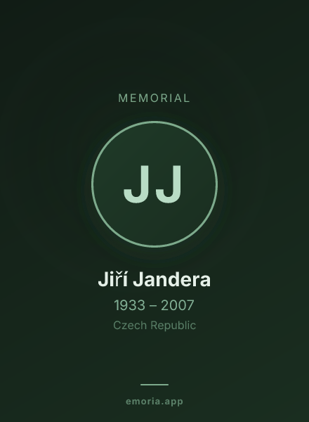 Memorial portrait of Jiří Jandera