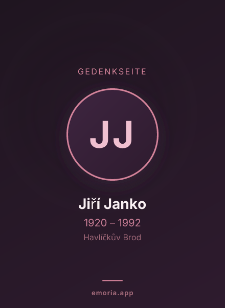 Gedenkportrait von Jiří Janko