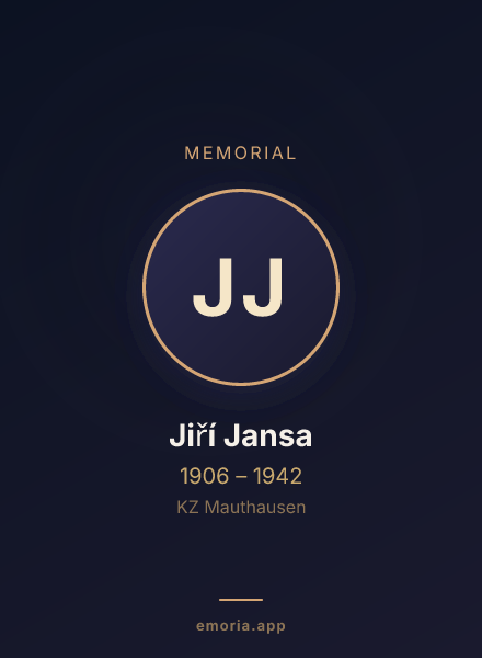Memorial portrait of Jiří Jansa