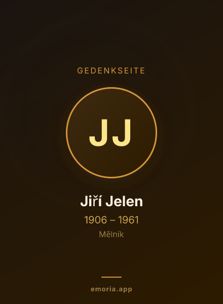 Gedenkportrait von Jiří Jelen