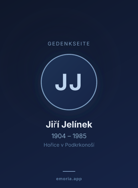 Gedenkportrait von Jiří Jelínek