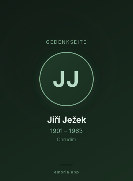 Gedenkportrait von Jiří Ježek