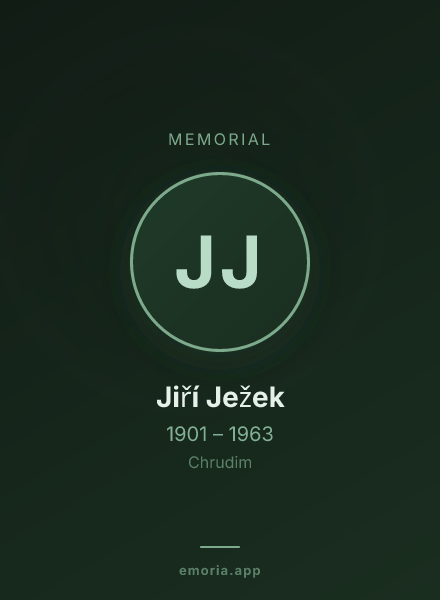 Memorial portrait of Jiří Ježek