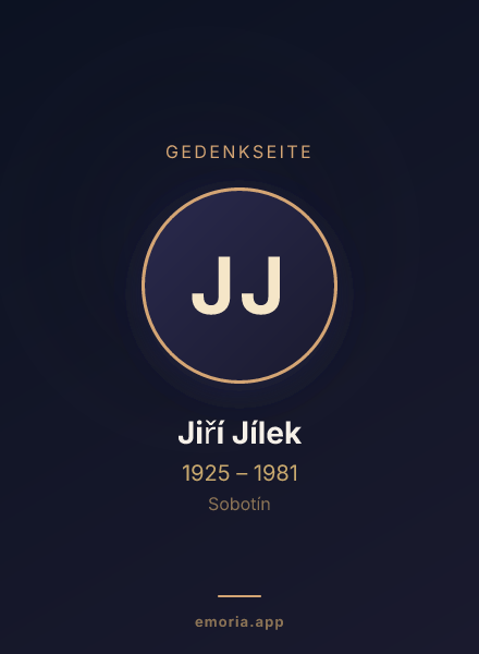 Gedenkportrait von Jiří Jílek