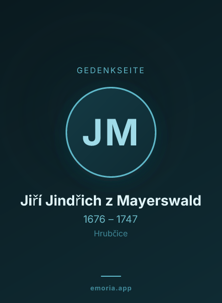 Gedenkportrait von Jiří Jindřich z Mayerswald