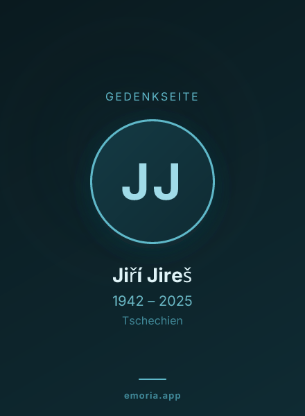 Gedenkportrait von Jiří Jireš
