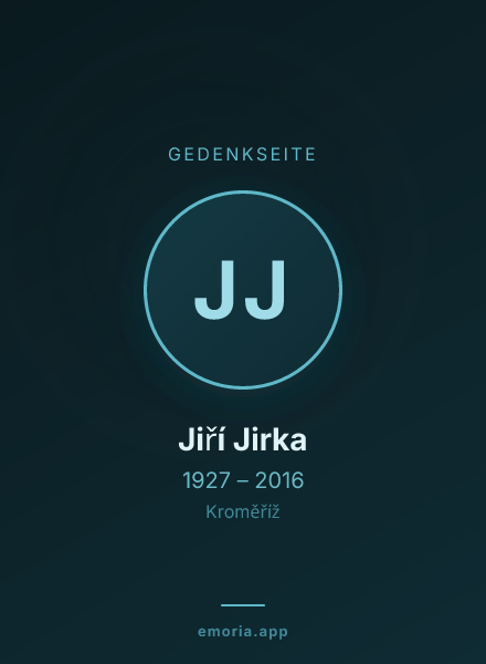 Gedenkportrait von Jiří Jirka