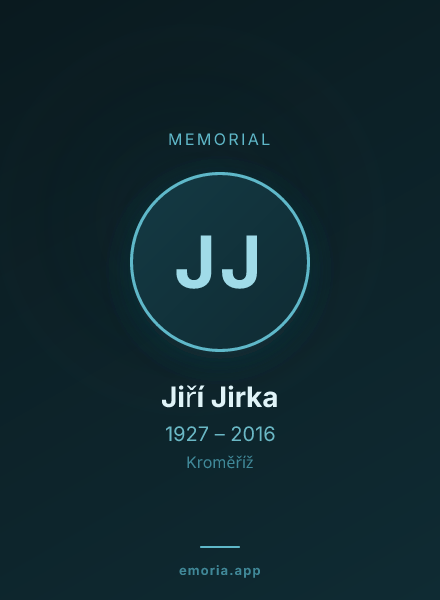 Memorial portrait of Jiří Jirka