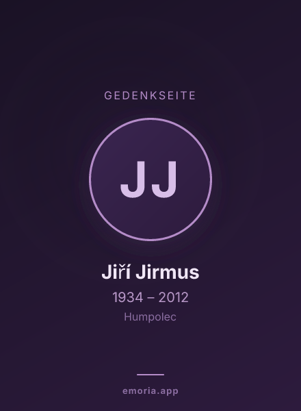 Gedenkportrait von Jiří Jirmus