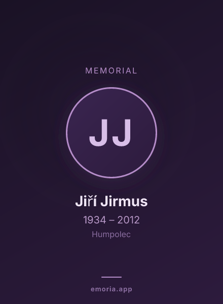 Memorial portrait of Jiří Jirmus