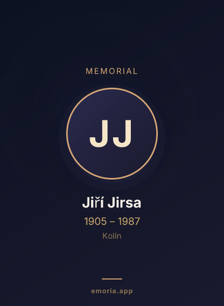Memorial portrait of Jiří Jirsa