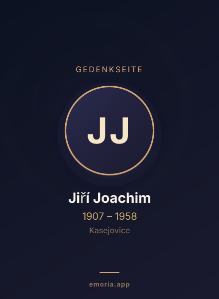 Gedenkportrait von Jiří Joachim