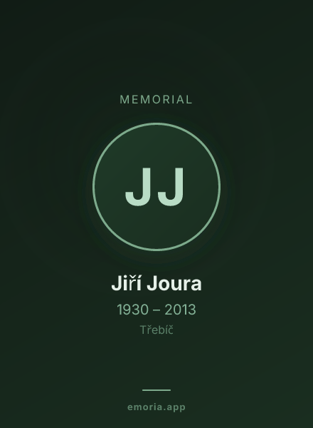 Memorial portrait of Jiří Joura