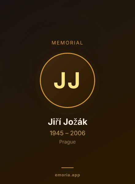 Memorial portrait of Jiří Jožák