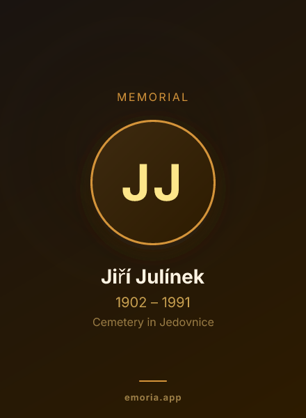 Memorial portrait of Jiří Julínek