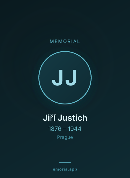 Memorial portrait of Jiří Justich
