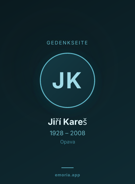 Gedenkportrait von Jiří Kareš