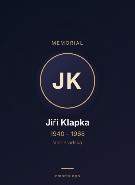 Memorial portrait of Jiří Klapka