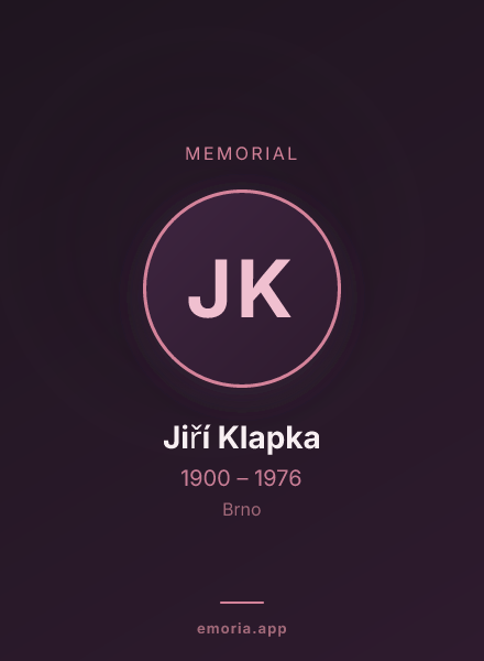 Memorial portrait of Jiří Klapka