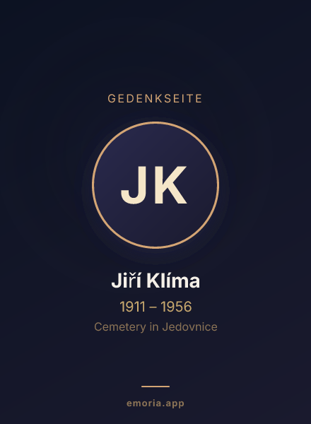 Gedenkportrait von Jiří Klíma
