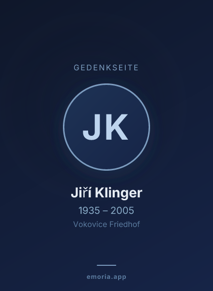 Gedenkportrait von Jiří Klinger